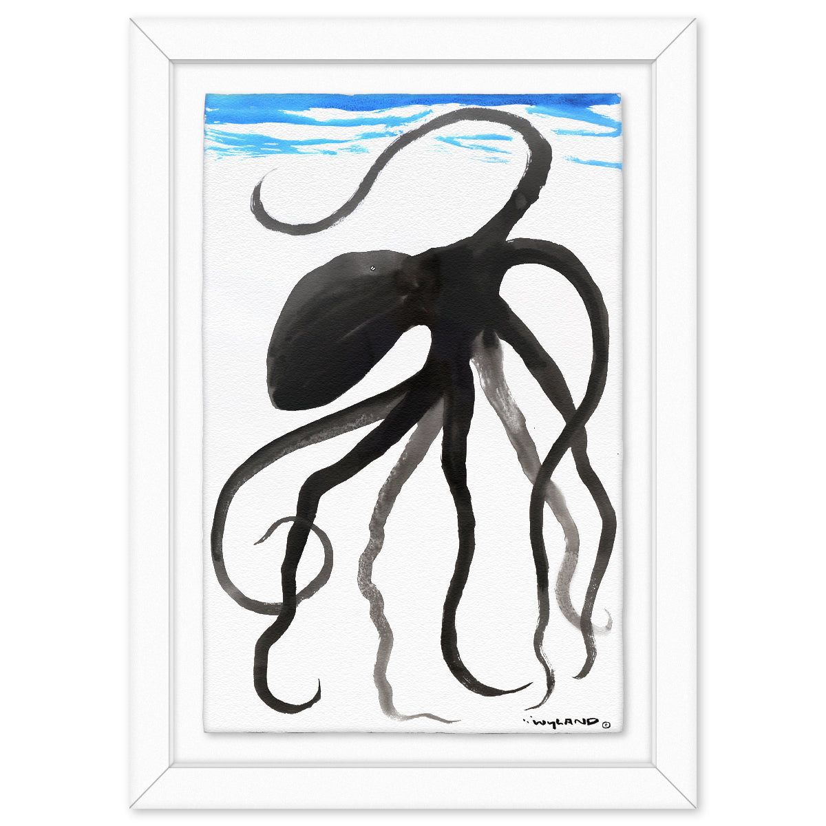 Wyland- Original Sumi Ink Painting "Octopus"