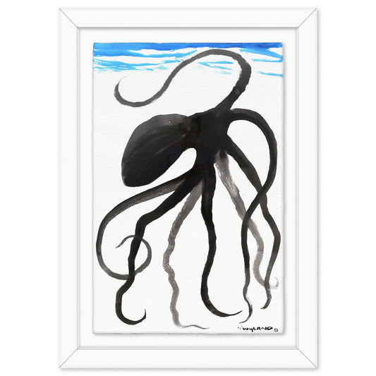 Wyland- Original Sumi Ink Painting "Octopus"