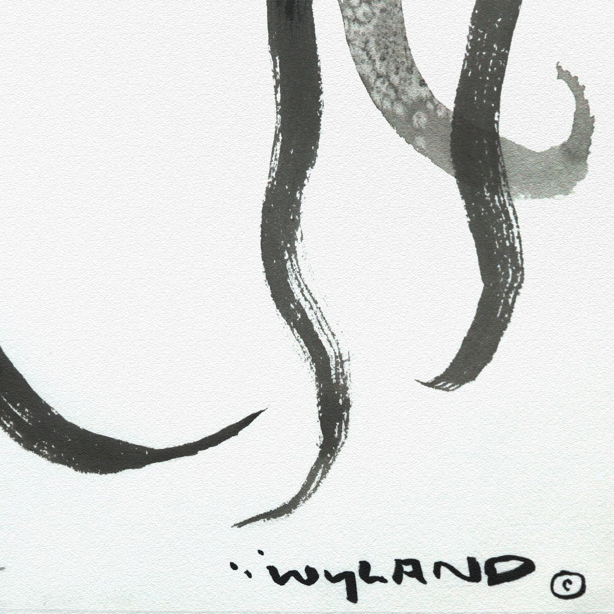 Wyland- Original Sumi Ink Painting "Octopus"
