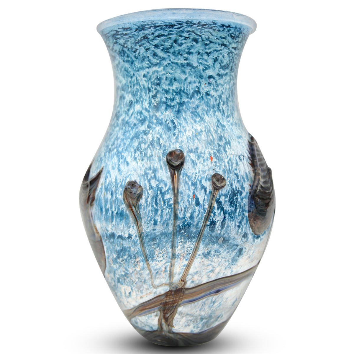 Jean-Claude Novaro- Handmade Glass "Sky Blue Vase"