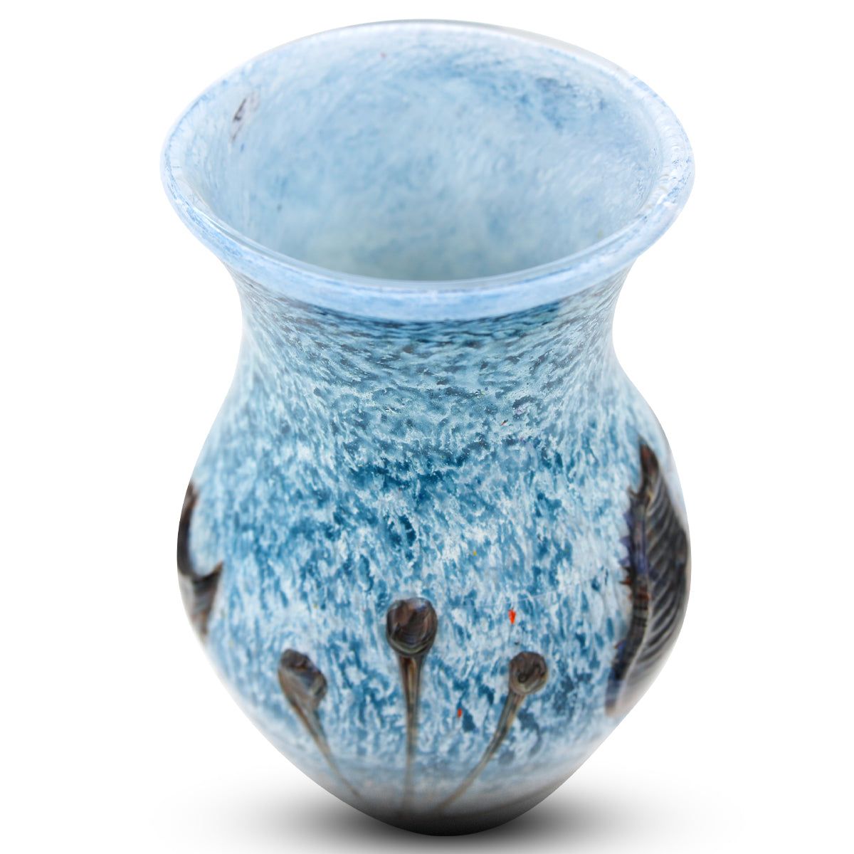 Jean-Claude Novaro- Handmade Glass "Sky Blue Vase"