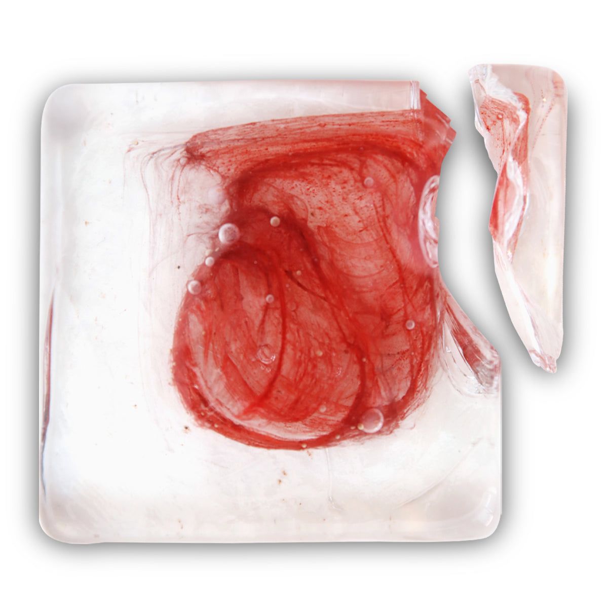 Jean-Claude Novaro- Red and White Hand Blown Glass Chess Set