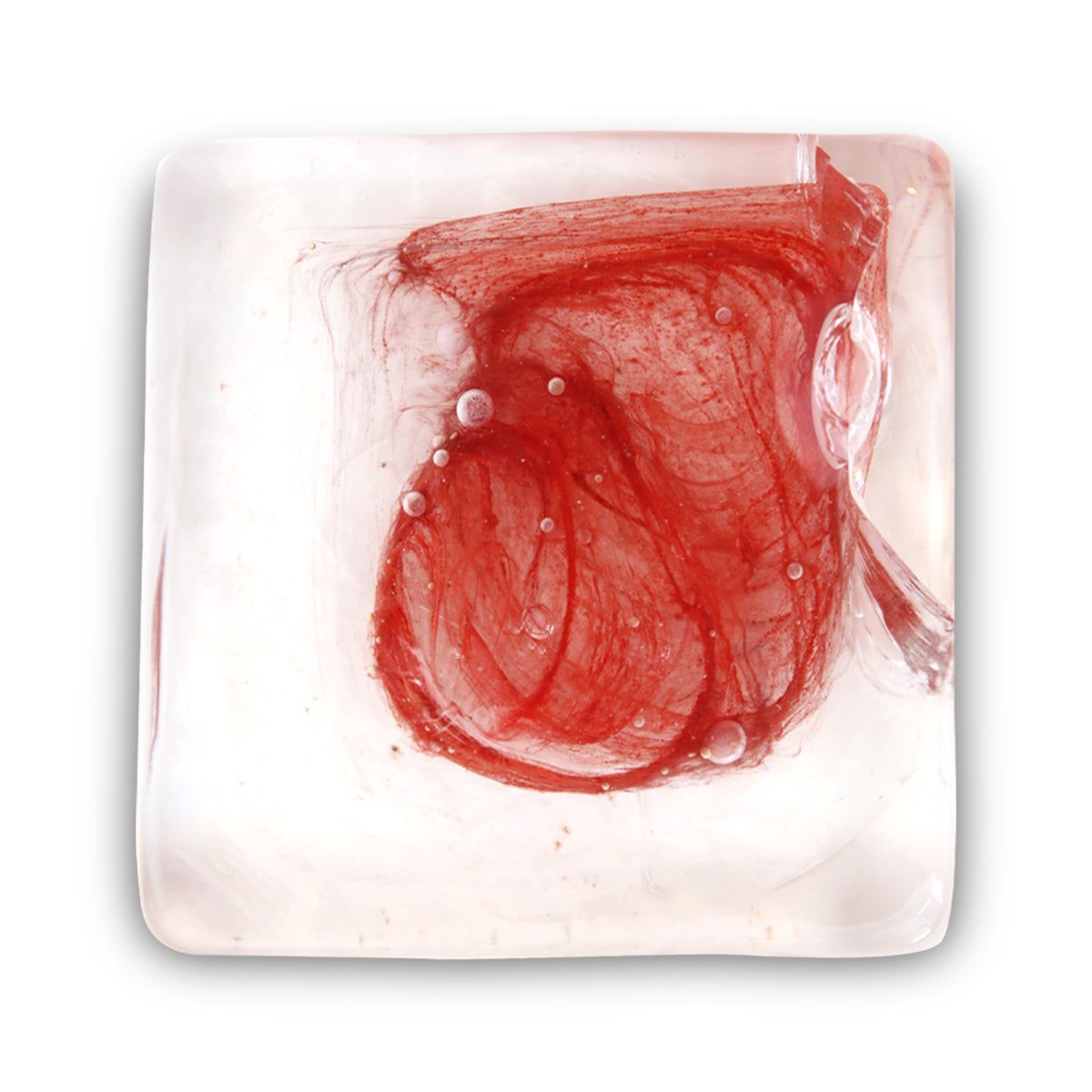 Jean-Claude Novaro- Red and White Hand Blown Glass Chess Set