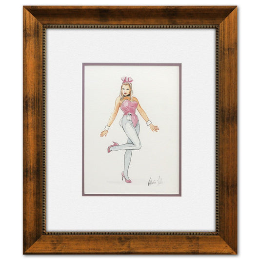 Victoria Fuller- Original Watercolor "Pink Jazz Bunny"