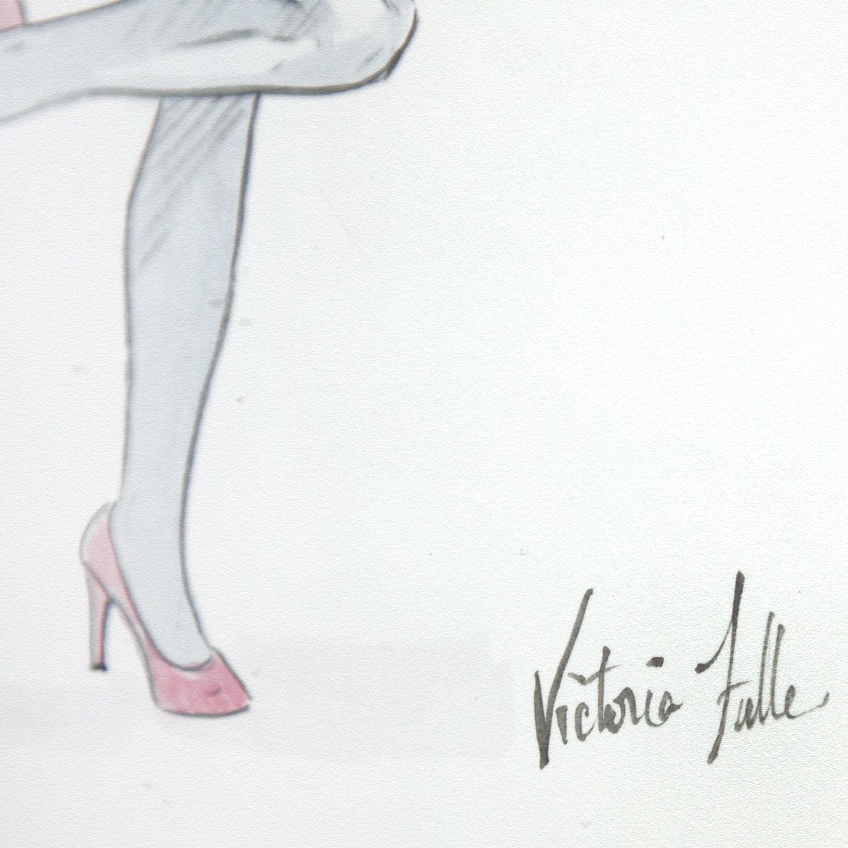 Victoria Fuller- Original Watercolor "Pink Jazz Bunny"