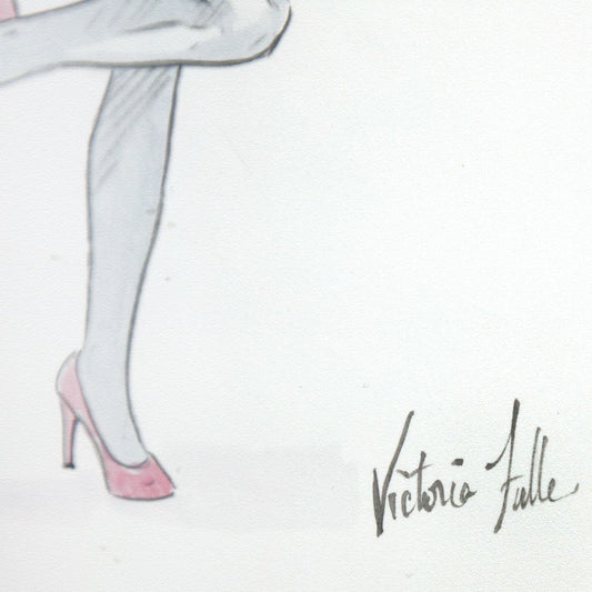 Victoria Fuller- Original Watercolor "Pink Jazz Bunny"