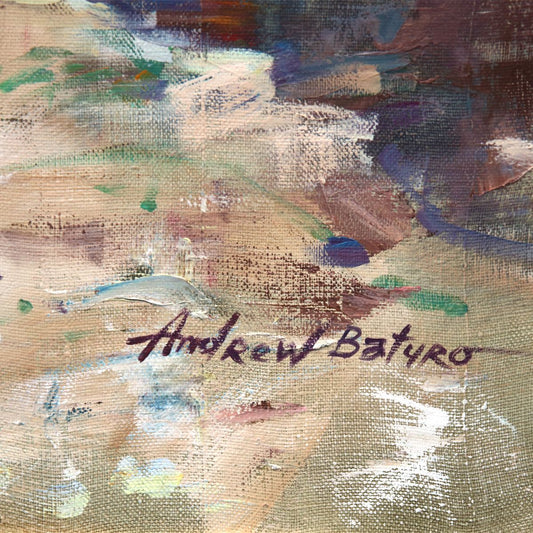 Andres Baturo- Original Oil on Canvas "By the Sea"