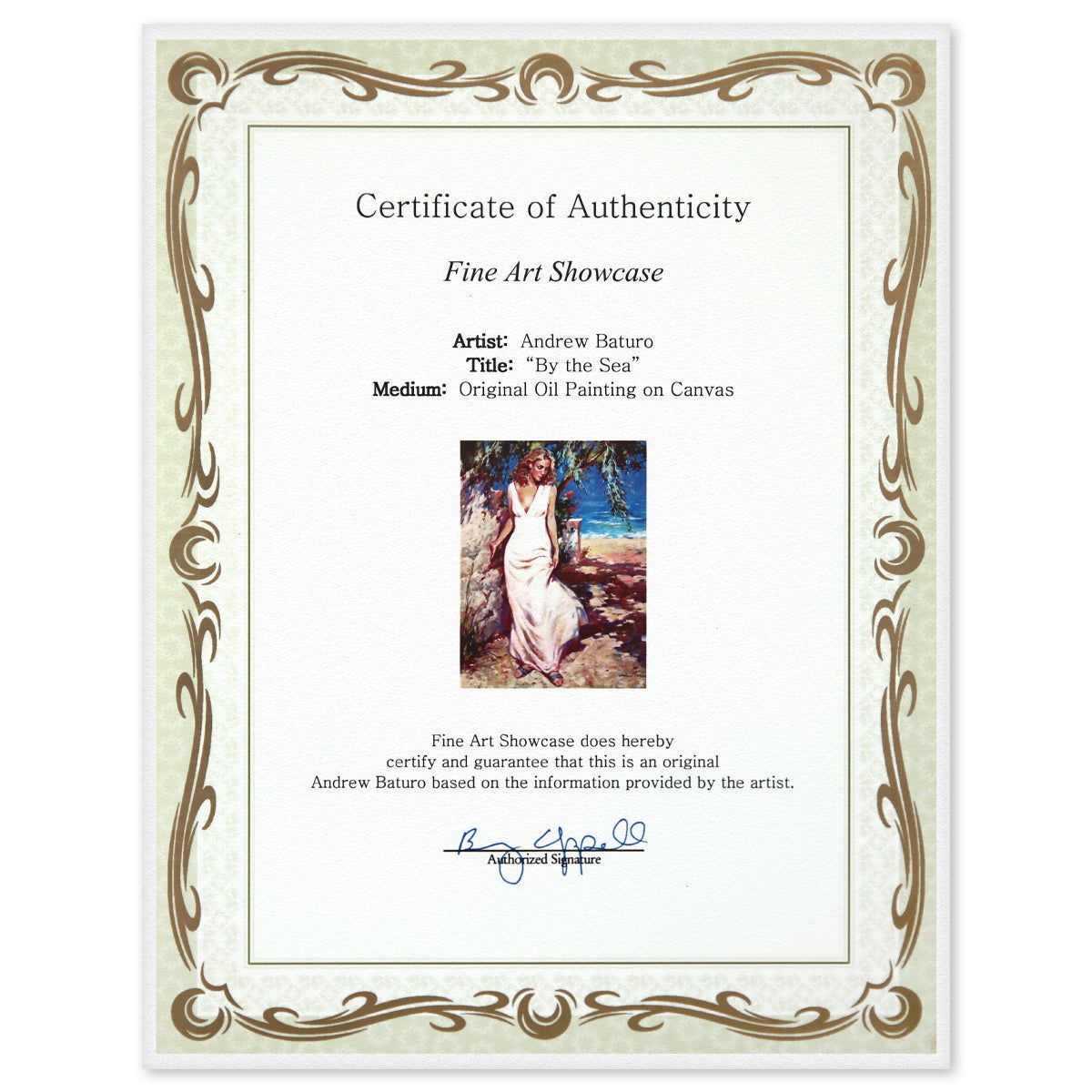 Andres Baturo- Original Oil on Canvas "By the Sea"