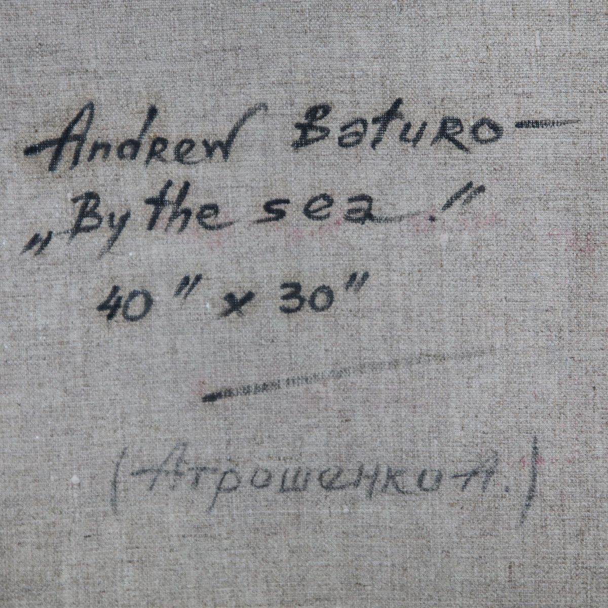 Andres Baturo- Original Oil on Canvas "By the Sea"