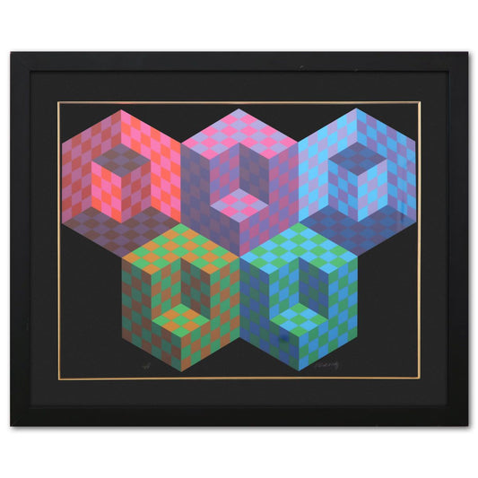 Victor Vasarely- Limited Edition Serigraph "1998 Olympics"