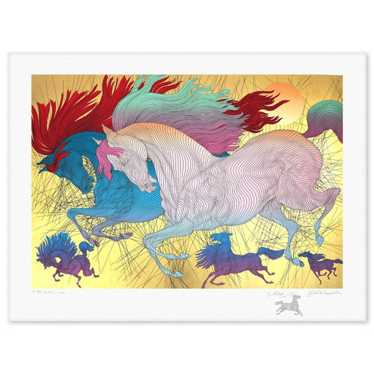 Guillaume Azoulay- Gold Leaf Serigraph "Les Champions"