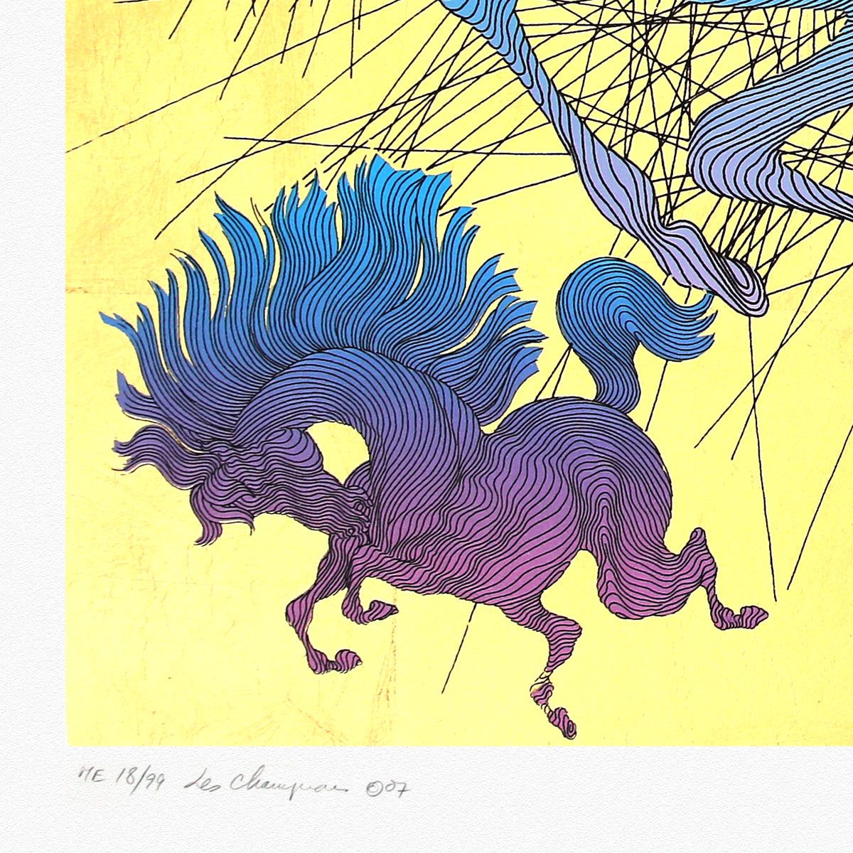 Guillaume Azoulay- Gold Leaf Serigraph "Les Champions"