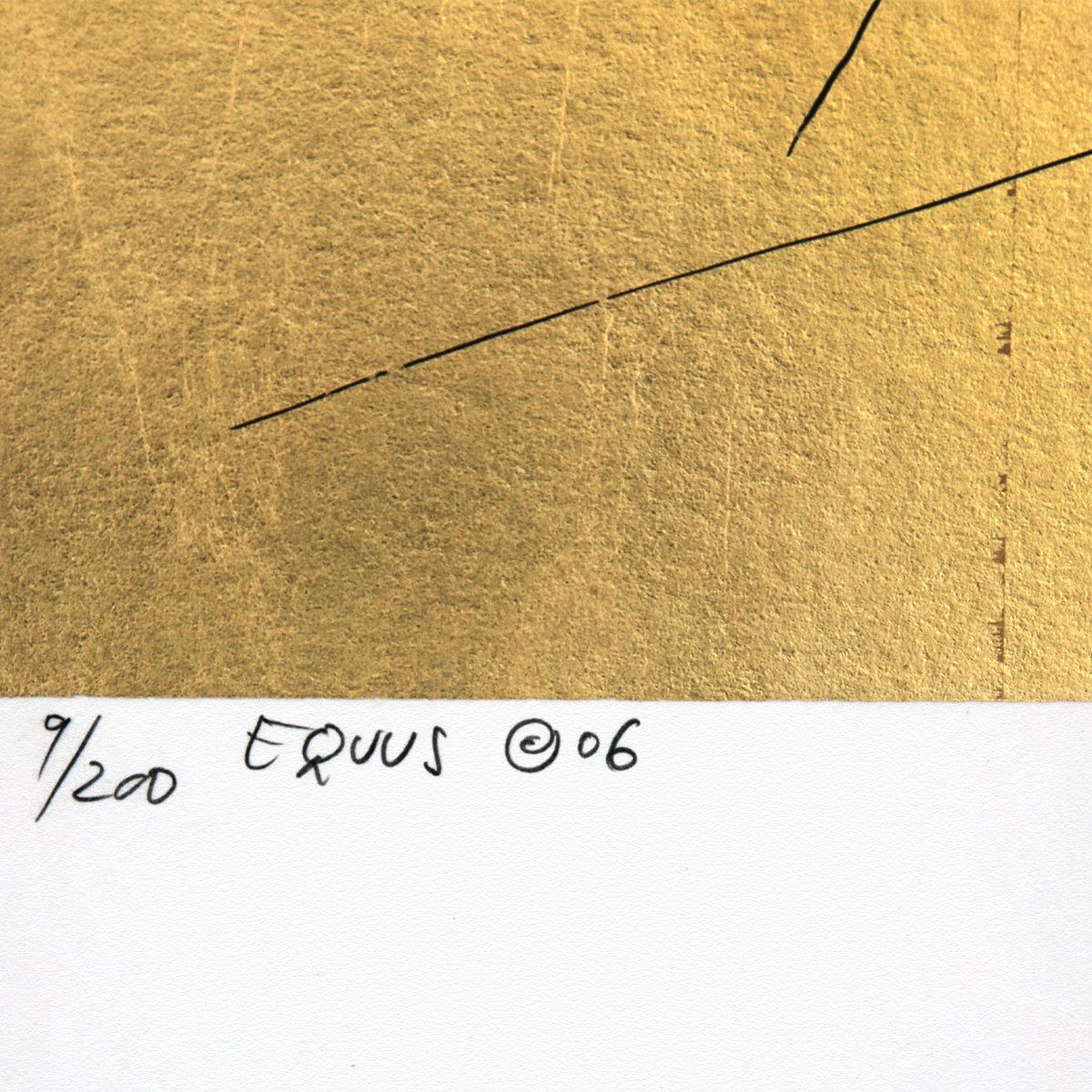 Guillaume Azoulay- Gold Leaf Serigraph "Equus"