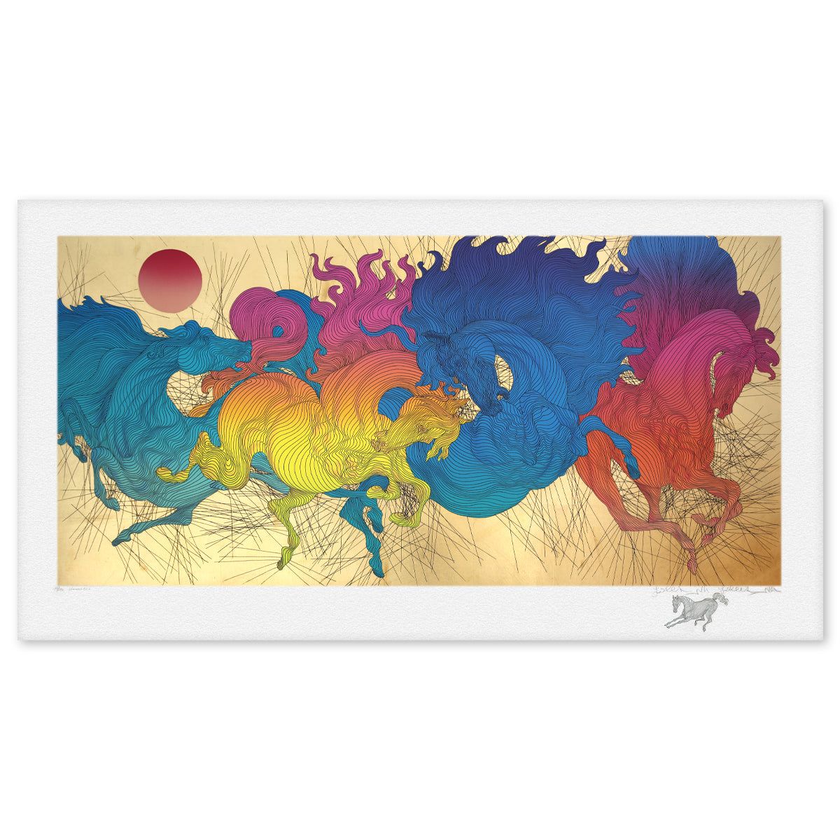 Guillaume Azoulay- Serigraph with Gold Leaf Remarque "Winners"