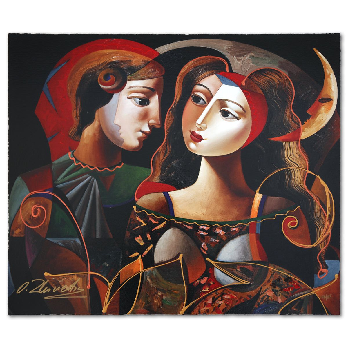 Oleg Zhivetin- Silkscreen "Invitation Under the Moon"