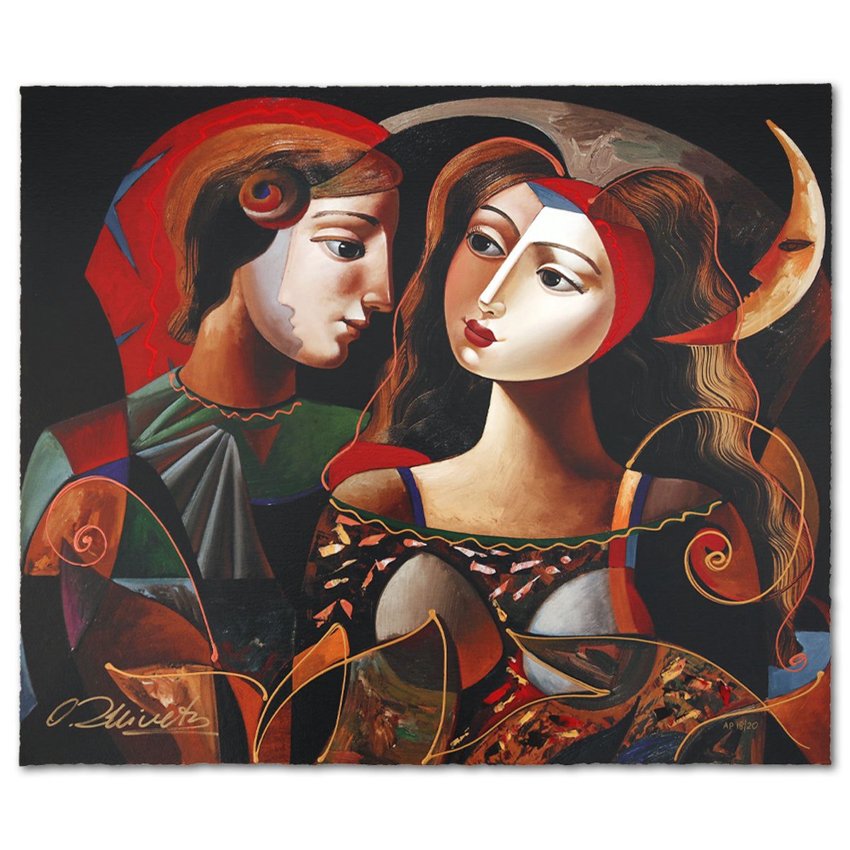 Oleg Zhivetin- Silkscreen "Invitation Under the Moon"
