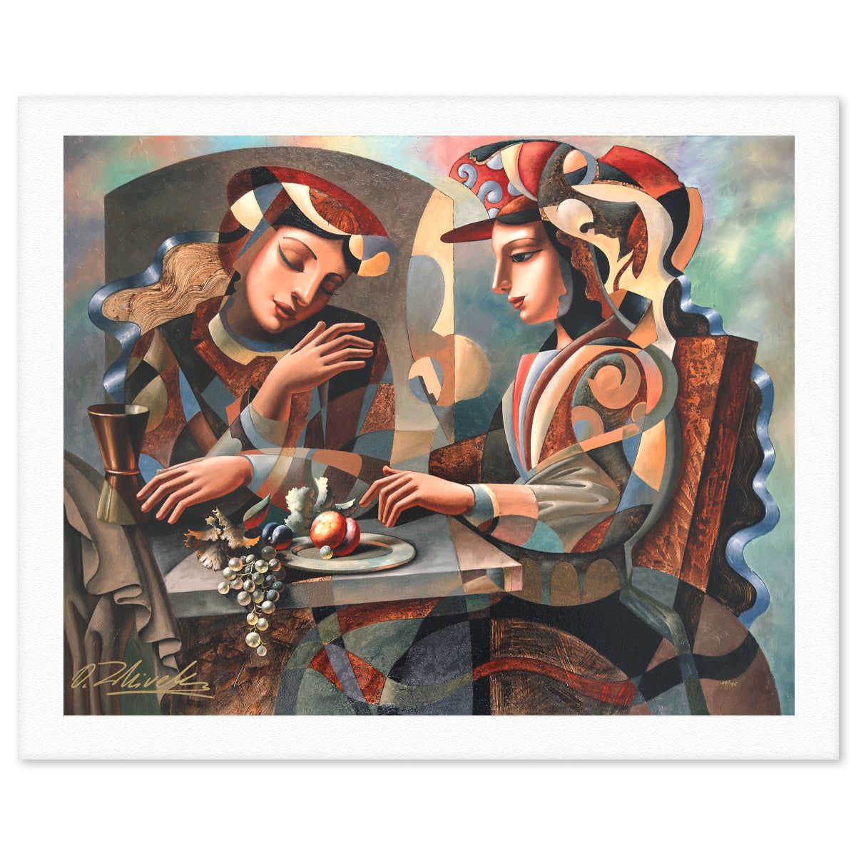 Oleg Zhivetin- Silkscreen "At the Table"