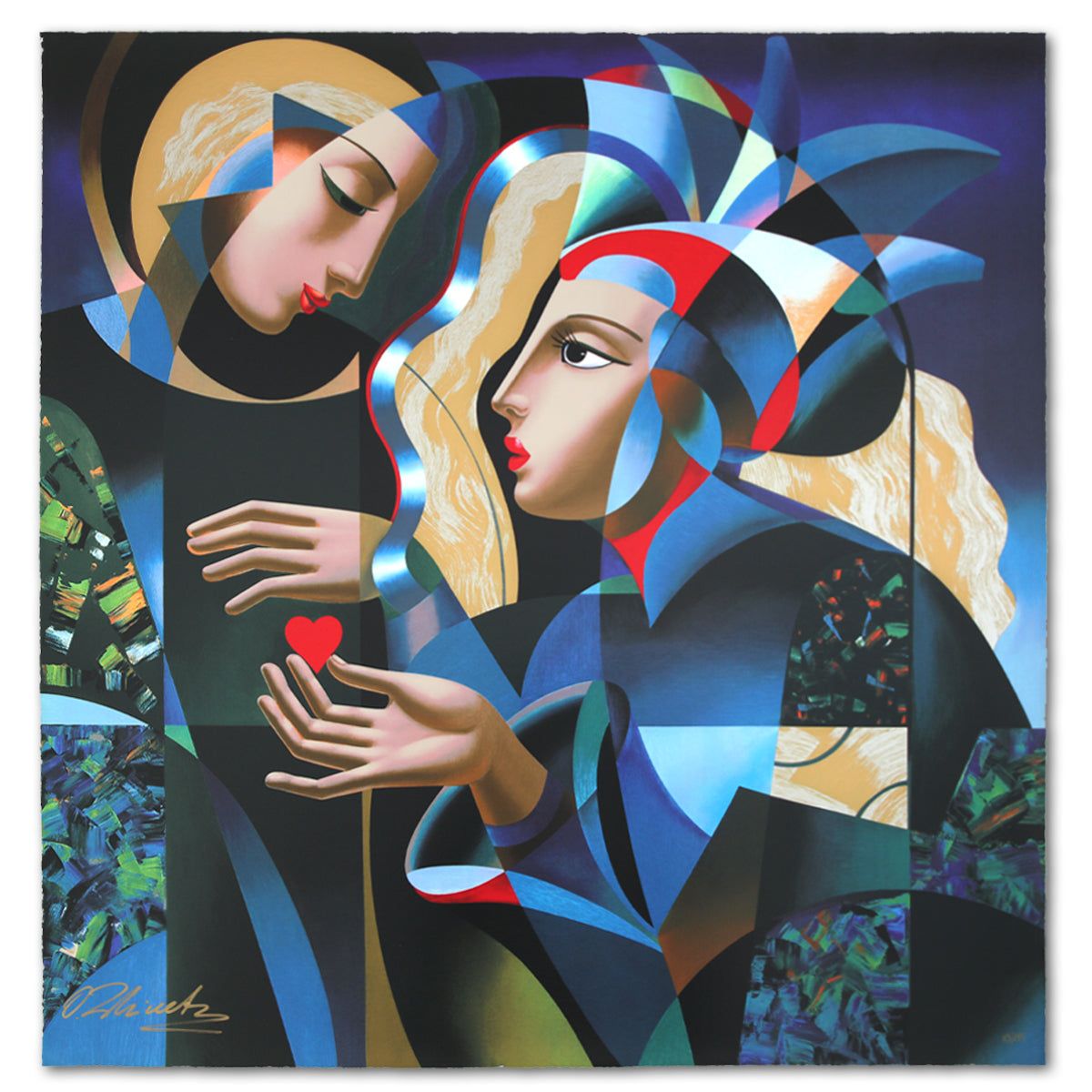Oleg Zhivetin- Silkscreen "Tender Heart"