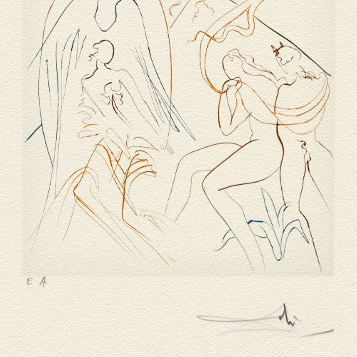 Salvador Dali- Etching "The Tree of  Life"