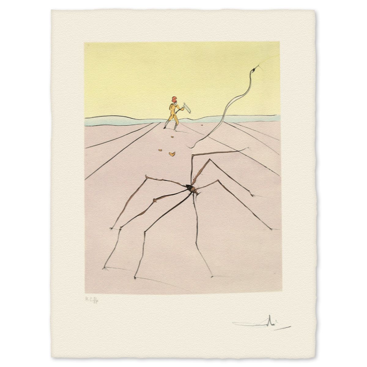 Salvador Dali- Etching "Kumo- The Weaver Spider"
