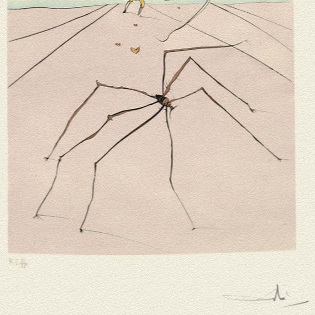 Salvador Dali- Etching "Kumo- The Weaver Spider"