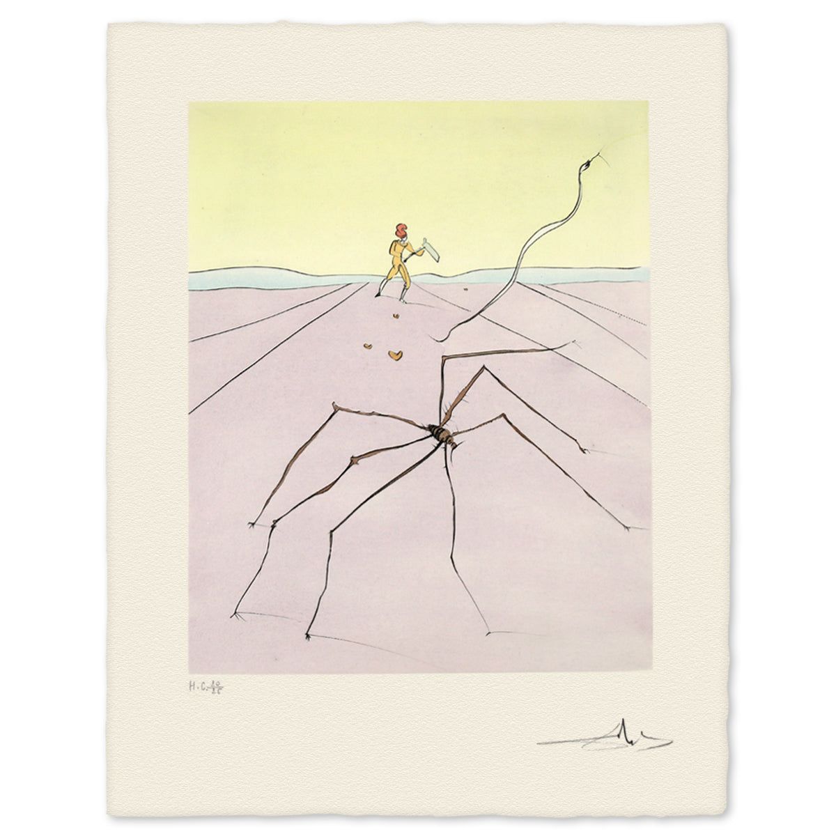 Salvador Dali- Etching "Kumo- The Weaver Spider"