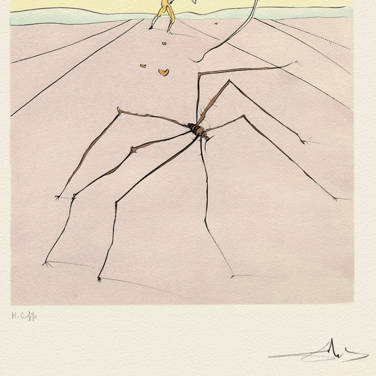 Salvador Dali- Etching "Kumo- The Weaver Spider"