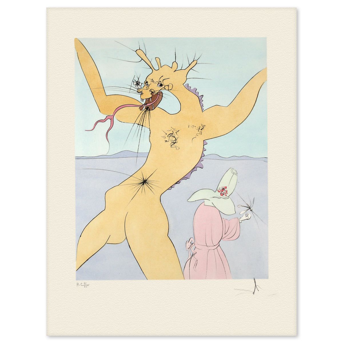 Salvador Dali- Etching "Shunboshi Little One-Inch"