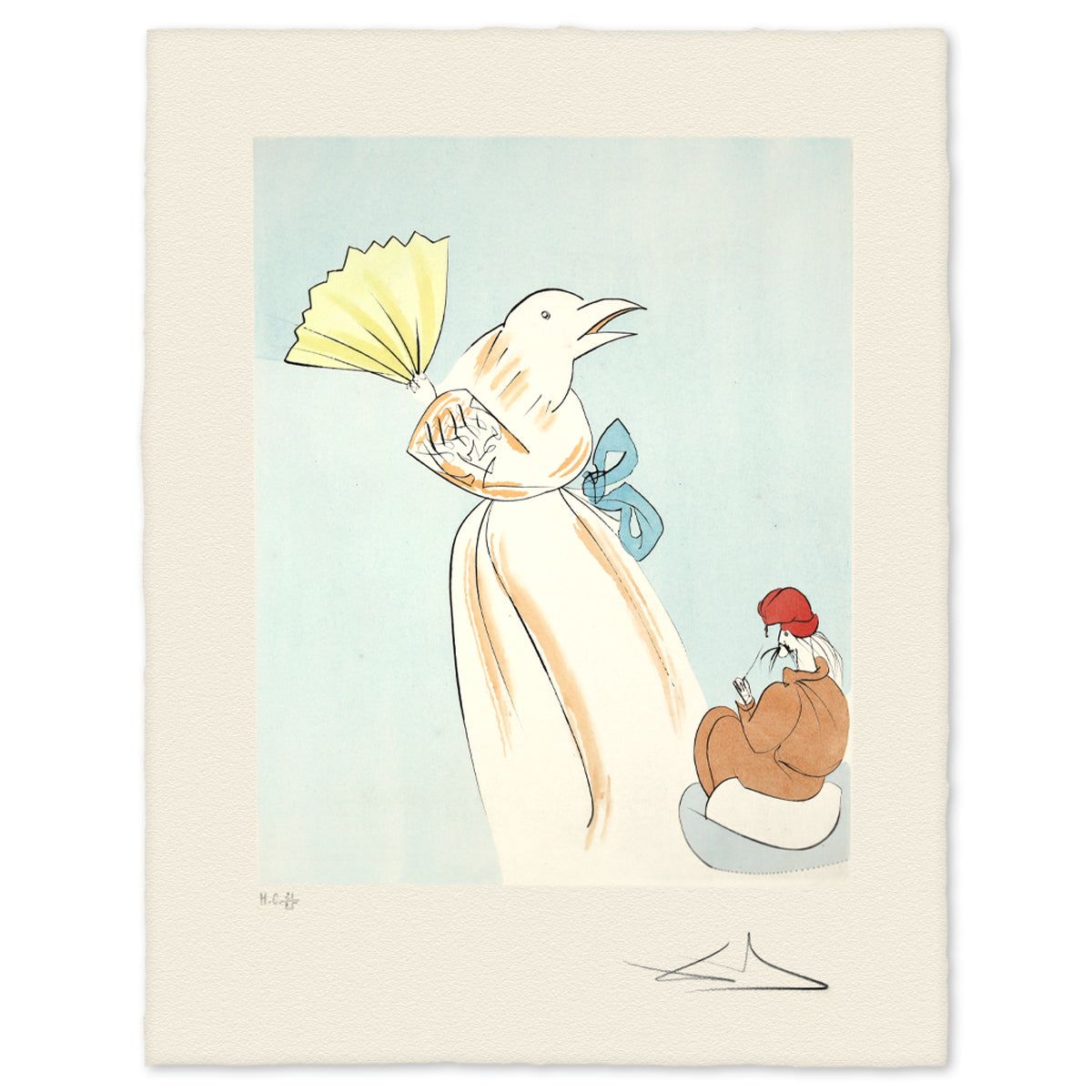 Salvador Dali- Etching "Shitakiri- The Tongue- Cut Sparrow"
