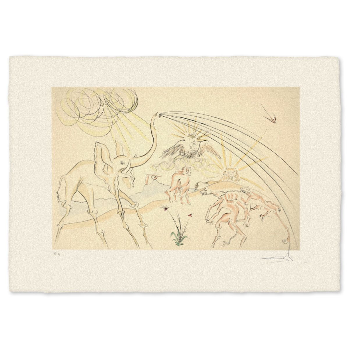 Salvador Dali- Etching "The Animals lll with the Plague"