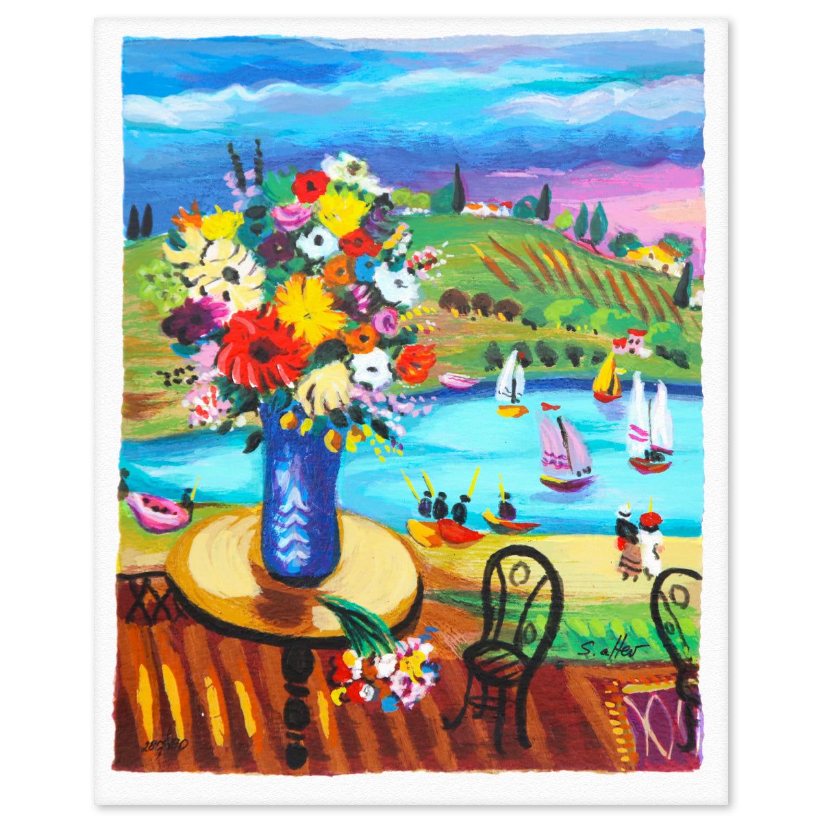 Shlmo Alter- Serigraph "Ships Ashore"