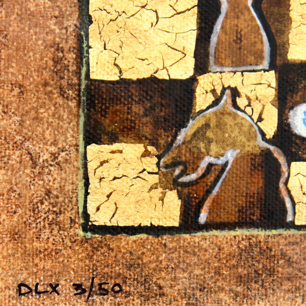 Dorit Levy- Hand Embelished Serigraph on Canvas "Chess Players"