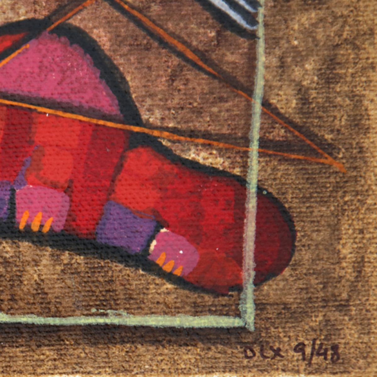 Dorit Levy- Hand Embelished Serigraph on Canvas "Folklore"