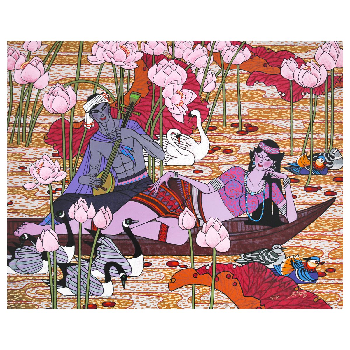 Zu Ming Ho- Silkscreen "Golden Time"