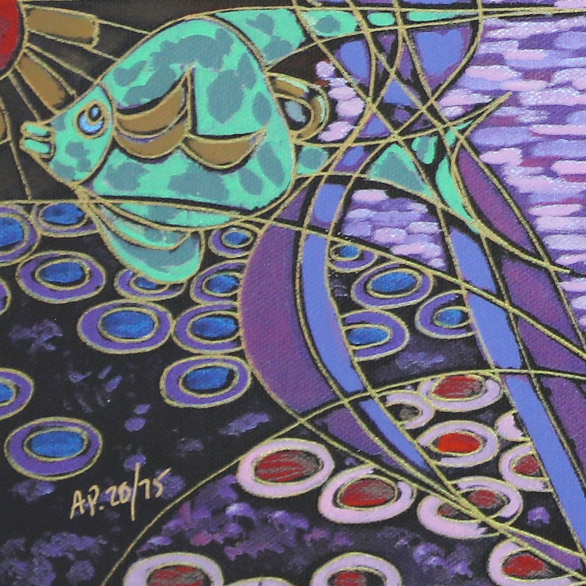 Zu Ming Ho- Silkscreen "Pink Coral"