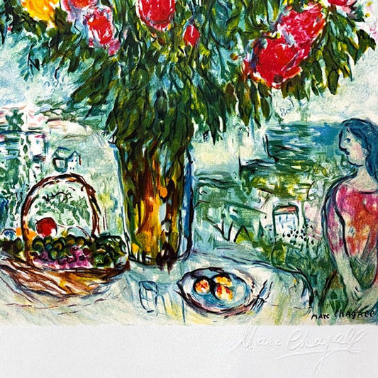 Marc Chagall (1887-1985), "Le Grand Bouquet" Framed Limited Edition Lithograph with Letter of Authenticity.
