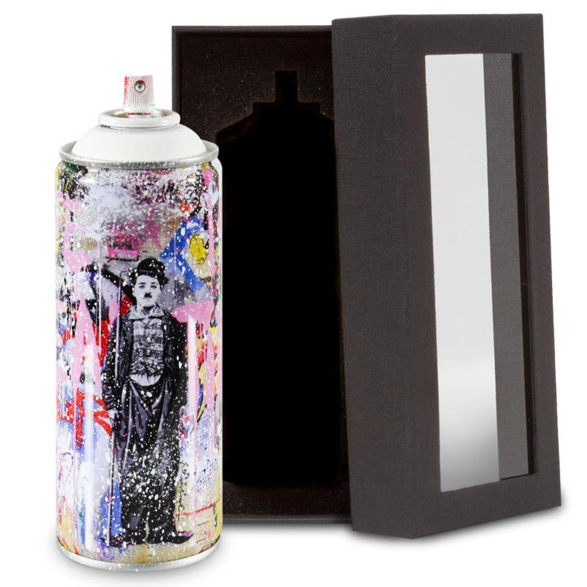 Mr. Brainwash, "Gold Rush (White)" Limited Edition Hand Painted Can with Plate Signature.