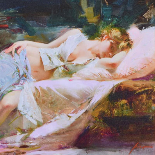 Pino (1939-2010), "Lost in Dreams" Framed Limited Edition Hand Embellished Giclee on Canvas. Numbered and Hand Signed with Certificate of Authenticity.