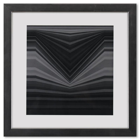 Victor Vasarely (1908-1997), "Berc de la serie Vonal" Framed 1971 Heliogravure Print with Letter of Authenticity