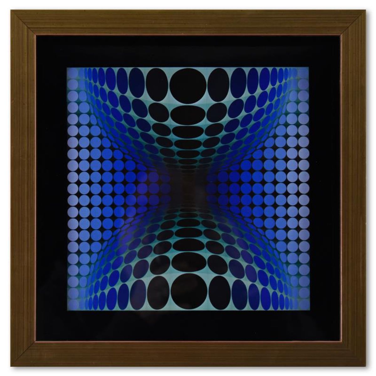 Victor Vasarely (1908-1997), "OND - II de la serie Vega" Framed 1971 Heliogravure Print with Letter of Authenticity