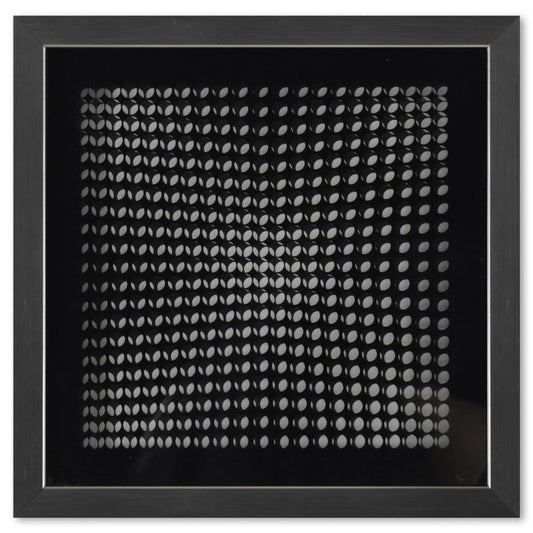 Victor Vasarely (1908-1997), "Trois Dimensions Optique de la serie Cinetiques" Framed 1973 Dimensional Art with Letter of Authenticity