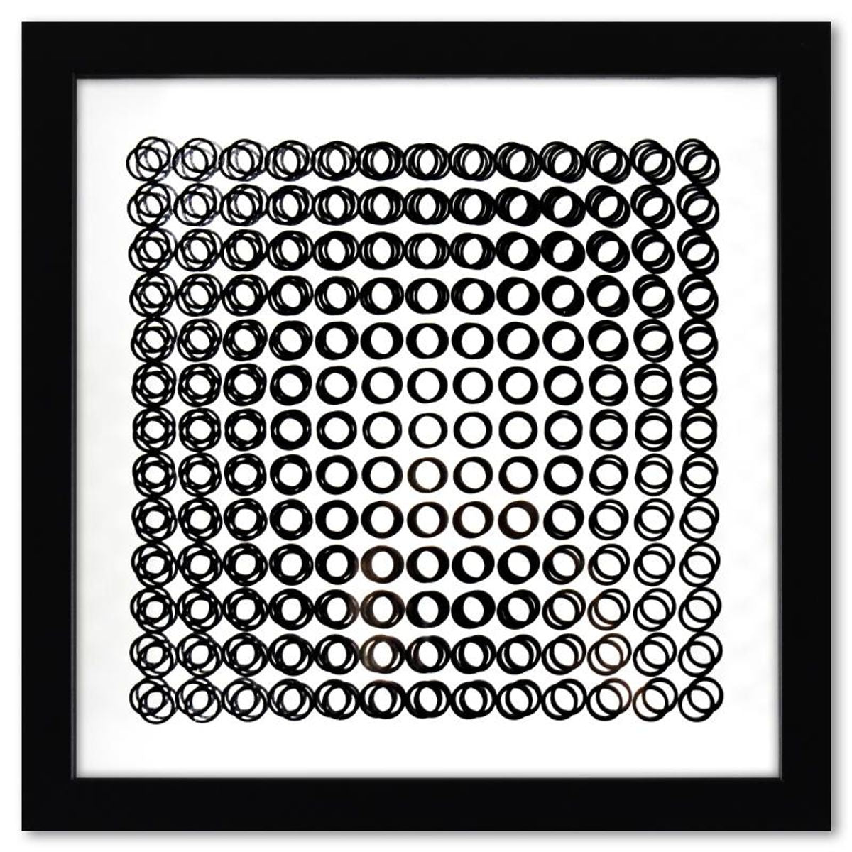 Victor Vasarely (1908-1997), "Trois Dimensions Optique de la serie Cinetiques" Framed 1973 Dimensional Art with Letter of Authenticity