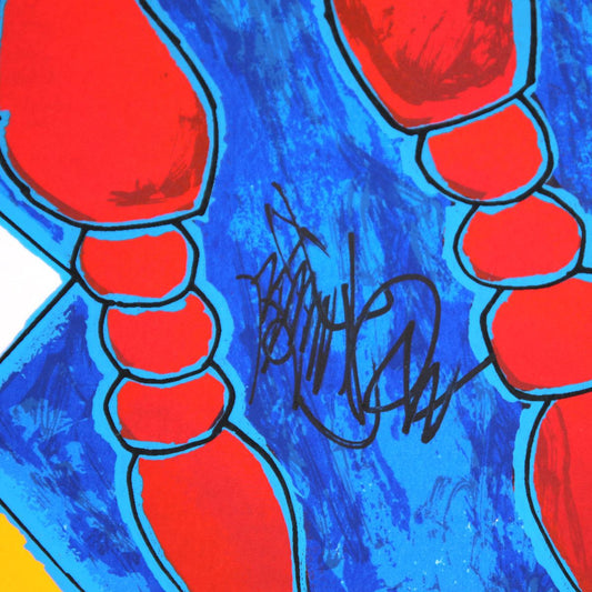 Jian Tie Feng- Silkscreen "Beauty and  Flowers"