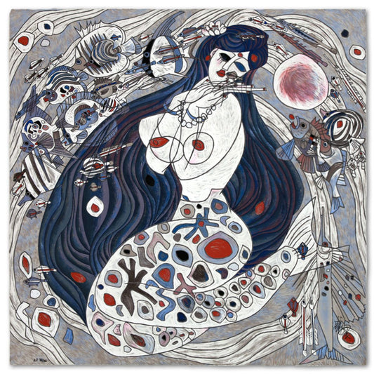 Jian Tie Feng- Silkscreen "White Mermaid"