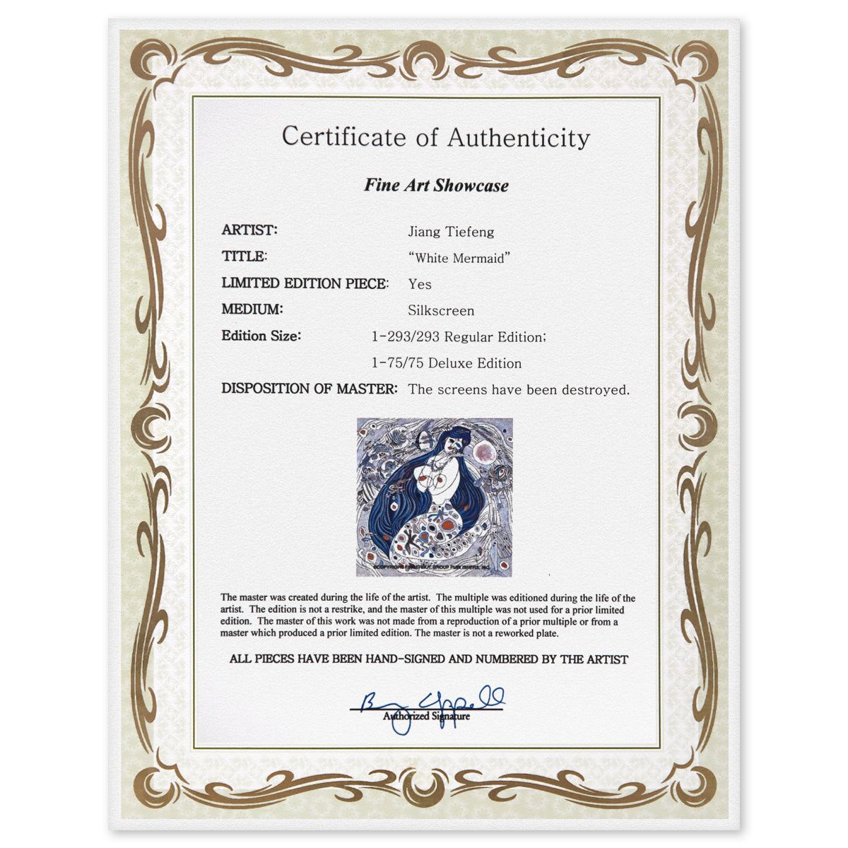 Jian Tie Feng- Silkscreen "White Mermaid"