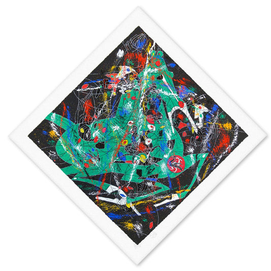 Jian Tie Feng- Silkscreen "The Green Horse"