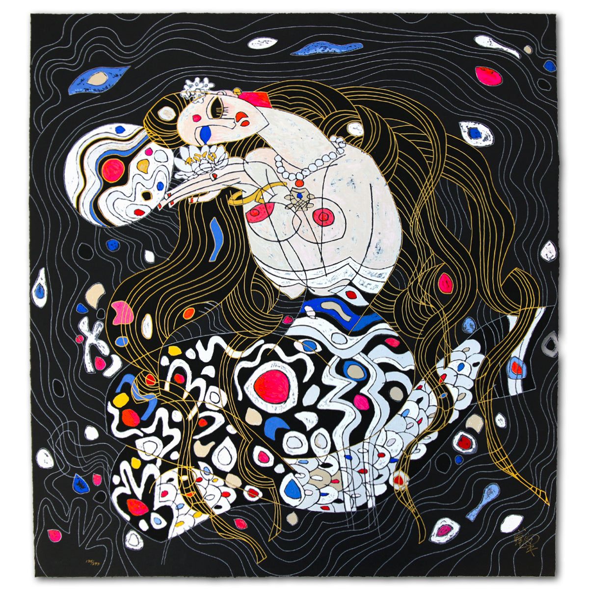Jian Tie Feng- Silkscreen "Mermaid"
