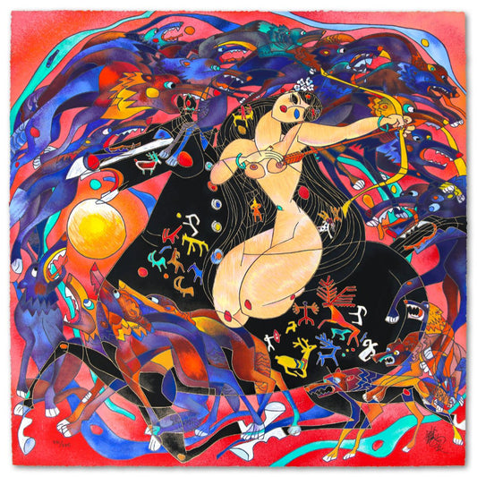 Jian Tie Feng- Silkscreen "Huntress"