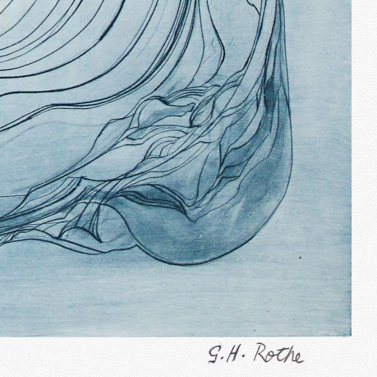 G.H Rothe- Mezzotint Etching "Dome of the Butterflies"