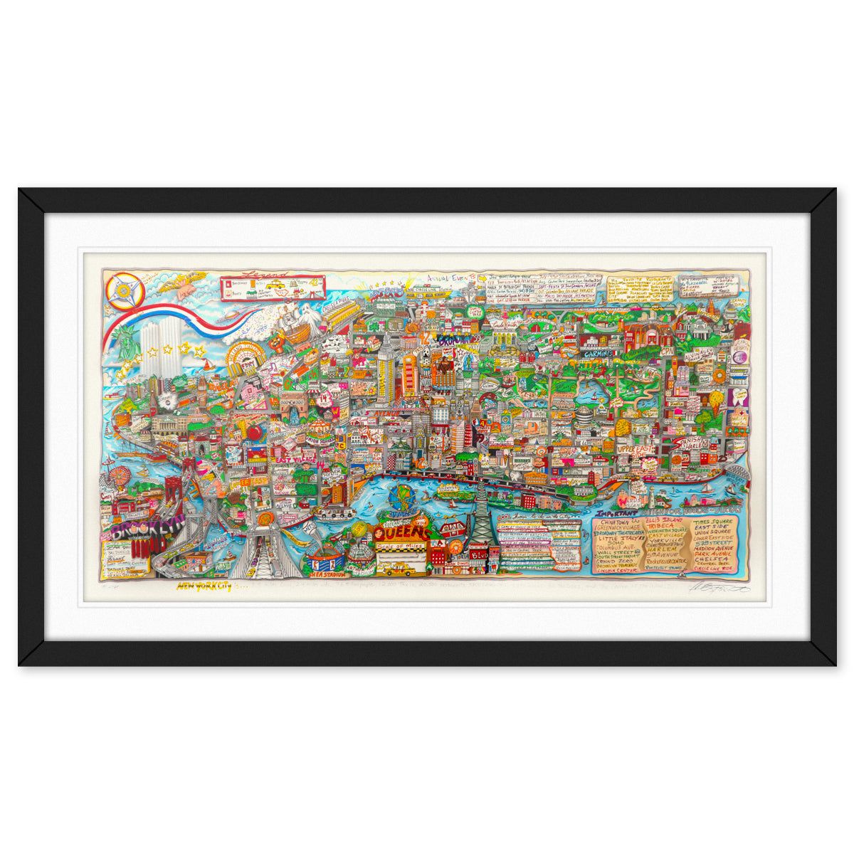 Charles Fazzino- 3D Construction Silkscreen Serigraph "NEW YORK IS"